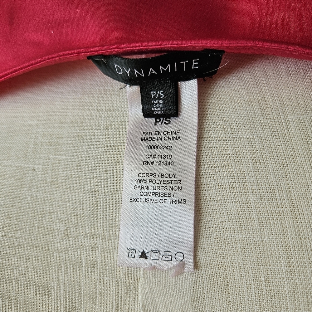 Dynamite Hot Pink Cowl Neck Satin Cami - Picture 5 of 5